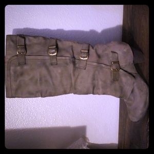 Gray below knee boot